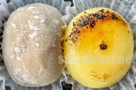 左から:とろけるクリーム大福カフェオレ・もちもち焼きプリン