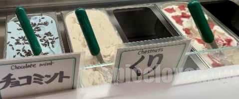 ショーケースの中のジェラート